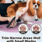 Casfuy Cordless Dog Paw Trimmer - Low Noise Small Dog Clippers with Double Blades USB Rechargeable Grooming Clipper for Dogs Cats and Small Pets for Trimming Hair Around Paws, Eyes, Ears, Face, Rump