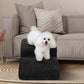 Dog Stairs for Small Dogs - High Density Foam Pet Steps, Extra Wide Dog Ramp with Non-Slip Bottom for High Beds, Couch and Sofa, Best for Dogs Injured, Older Doggy Cats,2 Steps, Black