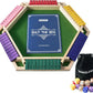 Vamslove Shut The Box Game for 6 Player with 12+4 Dice - Colorful 6 Sided Wooden Board Math Number Games for Kids Adults Families Party Club (Instructions Included)