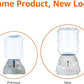 Amazon Basics Gravity Pet Water Dispenser for Cat, Dog, 1 gallon Capacity, Small, Gray