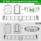Dog Playpen Outdoor Extra Wide 24 Panels Heavy Duty Dog Fence 40" Height Anti-Rust with Doors Portable for RV Camping Yard, Total 63FT, 316 Sq.ft, Snowy Black