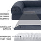 Furhaven Orthopedic Dog Bed for Large Dogs w/ Removable Bolsters & Washable Cover, For Dogs Up to 95 lbs - Quilted Sofa - Iron Gray, Jumbo/XL