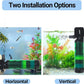 Oiibo 3-in-1 Adjustable Aquarium Filter for 40-150 Gallon, Internal Ceramic Balls&Bio-Sponges Power Water Filter with Air Tube, Silent Submersible Filter, 320GPH (Filter)
