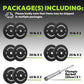Olympic Bumper Plates Set 2 Inch, 10-55 lbs Rubber Weight Plates with 45 lb (20kg) Black/Silver Barbell, Strength Training & Weight Lifting for Home Gym