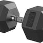 Hex Dumbbell 40-125 lb, Rubber Encased Exercise & Fitness Dumbbells, Hand Weight for Strength Training