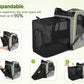 Pecute Pet Carrier Backpack with Shade Cover, Large Cat Carrier Backpack, Expandable Cat Backpack with Breathable Mesh for Medium Large Cats, Small Dogs, Dog Backpack Carrier for Travel Hiking