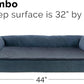 Furhaven Cooling Gel Dog Bed for Large Dogs w/ Removable Bolsters & Washable Cover, For Dogs Up to 95 lbs - Sherpa & Chenille Sofa - Orion Blue, Jumbo/XL