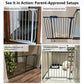 Extra Wide Baby Gate 85.8-90.5 Inch, Pressure Mounted No Drilling, for Stairs & Doorways, Metal White Indoor Safety Gate for Kids and Dogs