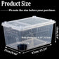 Critter Keeper 2-Pack, Cricket Cage & Reptile Feeding Box 12.59"x8.66"x5.9" Transparent Portable Plastic Snake Habitat Escape-Proof Ventilated Design for Gecko, Tarantula, Scorpion, Spider, Frog