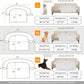 Calming Dog Bed Fluffy Plush Dog Mat for Furniture Protector with Removable Washable Cover for Large Medium Small Dogs and Cats (Extra Large (53x39.3x6), Light Grey)