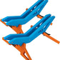 Adjustable Bike Parking Stand Fits 16-29 Inch Bicycles, Compatible with 23c-3.0 Tire Width – Heavy-Duty Plastic, Easy Installation, Stylish Two-Tone Design (Blue&Orange(2 Pack))