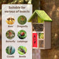 Premium Bug Hotel Kit Cedar Wood Insect Hotel Insect House - Backyard Bee House, Nesting Habitat Shelters, Garden Shelter for Bees, Butterflies, Bugs,Heavy Duty Thickness Colorful