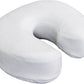EarthLite Massage Face Cradle Cushion Memory Foam - Massage Table & Massage Chair Headrest Pillow w/Washable Fleece Cover, White