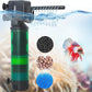 Oiibo 3-in-1 Adjustable Aquarium Filter for 40-150 Gallon, Internal Ceramic Balls&Bio-Sponges Power Water Filter with Air Tube, Silent Submersible Filter, 320GPH (Filter)
