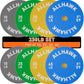 Colored Olympic Weight Plates, 2-inch Rubber Bumper Plate Set for Home Gym Barbell Weight Lifting and Strength Training