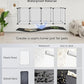 Small Animal Playpen, Guinea Pig Cages with Waterproof Mat, 12 Panels Pet Playpen for Hamsters, Hedgehog, Indoor Outdoor Plastic Fence, 48.5 x 24.8 x 16.1 inches