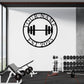 Personalized Metal Gym Sign, Custom Fitness Metal Wall Decor, Yoga Room Sign, fitness room decor, home gym decor, gifts for sports lovers, black metal