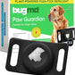 BugMD Paw Guardian Flea and Tick Prevention Pendant for Dogs with AirTag Holder | Plant-Powered Flea & Tick Control for Dog Collars Harnesses | Dog Tag with Air Tag Holder - Black