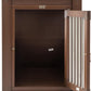 New Age Pet ECOFLEX Dog Crate End Table - Furniture-Style Pet Crate for Crate Trained Dogs - Stainless Steel Tubing & a Latched Closure - 10 Year Manufacturer's Warranty, Medium, Brown