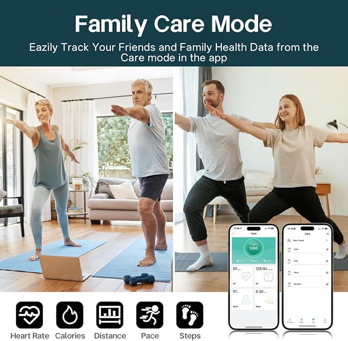 Smart Rings for Women Men,Fitness Tracker Ring,Heart Rate,Blood Oxygen,Blood Pressure,Step Tracker,Sleep Monitoring,No Subscription Fee,IP68 Waterproof Smart Ring for iPhone&Android(Pink 8)