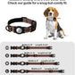 TagME Airtag Dog Collar,Waterproof Reflective Pet Collar with Airtag Holder,Soft Padded and Double D-Rings for Puppy,Brown
