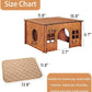 Guinea Pig Houses and Hideouts, Hamster House Hideout, Wooden Small Animal House with Windows, Large Guinea Pig Hideout Castle for Hamsters Small Bunny Chinchillas Playing Hiding