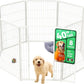 FXW Homeplus Unleashed Indoor Dog Playpen - Stress-Free and Safe Play, Heavy Duty 40 Inch 8 Wire Panels Dog Pen for Medium and Large Dogs, White│Patented