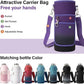 Insulated Water Bottle | Thickened Stainless Steel Vacuum Metal | Portable Sports Water Jug for Gym and Hiking with Straw, Carrier Bag, Handle Strap | BPA-Free 40 oz