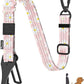 Pawaboo Dog Seatbelt for Car, 3-in-1 Dog Seat Belt Bungee, Shockproof Dogs Tether for Car with Buckle & Hook Latch, Adjustable Reflective Dogs Cars Harness Leash with 360° Lockable Buckle, Light Pink