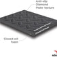 Norsk Foam Floor Gym Mats with Interlocking Tiles, .47" Thick, 24"x24", 60-Pack, 240 Square Feet, Diamond Plate Design, Grey