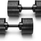 NÜOBELL® Adjustable Dumbbell Set, 5-50 LB or 5-80 LB, Easy Twist 2024-25 Model, All-In-One Weights Set (Pair) for Home, Original Manufacturer