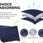 Harrison Howard Medicine-Retaining Shock-Absorbing Pressure Sores Prevention Quilted Leg Wraps for Horse Set of 4-Navy L