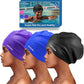 3 Pack Extra Large Swim Cap for Braids & Dreadlocks - Waterproof Silicone Swim Hat for Women with Long Thick Hair, Protective Swim Cap Cover Ears for Swimming, Shower, Bathing