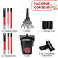 Pooper Scooper Swivel Bin and Rake with 60 Waste Bags, Heavy Duty Dog Poop Scooper for Large Medium Small Dogs, Long Stainless Steel Handle Use on Yard, Grass, Dirt or Gravel
