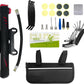 Bicycle Tire Repair Tool Kit with Stainless Steel Tools, Portable Bike Tire Patch Repair Set for Mountain/Road Bikes