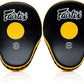 Fairtex FMV9 Contoured Focus Mitts |Striking Accuracy & Protection for Boxing, Muay Thai, Kickboxing |Ergonomic Design, Soft Padding, Secure Fit Leather