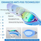 Nearsighted Swim Goggles, Shortsighted Optical Swimming Goggles No Leaking Anti Fog UV Protection for Adult Men Women
