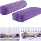 ROYALAY 2 Pcs Yoga Bolster Pillow for Restorative Yoga, Rectangular and Cylinder Meditation Pillow Set with Carrying Handles, Supportive Cushion for Exercise Workout Stretching Meditation,Purple
