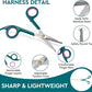 Professional Dog and Cat Grooming Scissors, Pet Grooming Shears, Sharp Stainless Steel Blade With Round Tips - Safety Fur Trimming for Dogs, Cats (Set of 2)