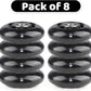 8pcs Inline Skate Wheels Led Light-Up Wheels 64/70/72/76/80mm w/Bushings 85-88A for Kids and Youth Beginners Children's Inline Skates Indoor/Outdoor Use (Black, 70mm)