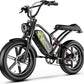 Electric Bike for Adults 1500W Peak 20" Fat Tire All-Terrain E-Bike 80-120Miles 30MPH Electric Dirt Bike for Road Sand Mountain Snow - 48V 20/30AH Battery Powered Electric Motorcycle