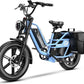 Dual Battery Electric Bike for Adults, 160 Miles Long Range Cargo Ebike with 48V 60AH Removable 2880WH Battery, 1450W Peak Motor 34MPH Electric Bicycle, 20" x 4" Fat Tire Hydraulic Brakes E Bike