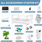 GOZILLA Small Turtle Tank Kit(Tank+Lamp+Filter), Acrylic Turtle Starter Kit with Adjustable Lamp, Reptile Habitat and Terrarium with Multi-Functional Areas for Small Reptiles. (White Kit)