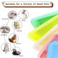 5pcs Kitten Litter Box, Small Cat Litter Box with Scooper, Small Litter Pan Low Entry Shallow Plastic Litter Tray Portable Cat Waste Tray Open Travel Kitten Boxes for Small Pet Rabbit Newborn Cat