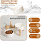 Elevated Ceramic Dog Bowl Set - Raised Dog Bowls with Non-Slip Bamboo Stand - Dog Food and Water Bowl Set - Double Dog Feeding Bowls - Suitable for Small and Medium Dogs - 28.74 OZ - 3.6 CUPS - 850 ML