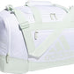 adidas Unisex Defender 4.0 Gym Duffel Bag for Men and Women, Two Tone White-Clear Onix/Linen Green, Small (38L)