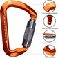 SEPEAK UIAA 30kN Climbing Carabiner Clips, Professional Heavy Duty Twist Locking Carabiners for Climbing,Mountaineering, Rappelling, Camping, Hiking, Swings, Large D Ring Hooks