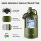 COKTIK 84oz Water Bottle with Straw - Triple Insulated Flask, 48hr Cold Retention Large Water Bottle, Leakproof Water Jug for Gym, Hiking, Camping, Outdoor Sports(Army Green)