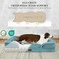 Comfort Expression XXL Waterproof Orthopedic Dog Bed for Extra Large Dogs, Orthopedic Foam Dog Sofa Bed with Washable Removable Cover & Non-Slip Bottom(XX-Large,Washed Blue)