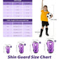 Shin Guards Soccer Kids Youth, CE Certified Airsfish Shin Guard Protection Gear for 2-18 Years Old Boys Girls Teenagers High Impact Resistant Breathable Comfortable 1 Pair 4 Sizes